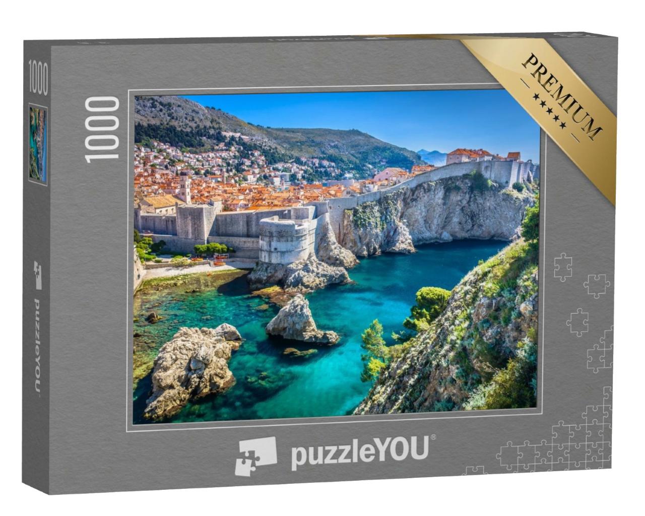 Puzzle de 1000 pièces « Vue aérienne de la vieille ville de Dubrovnik »