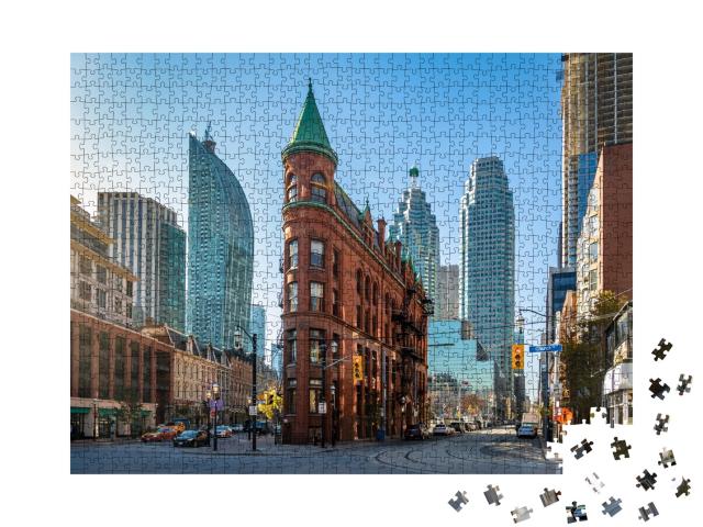 Puzzle de 1000 pièces « Flatiron Building dans le centre-ville de Toronto, Canada »