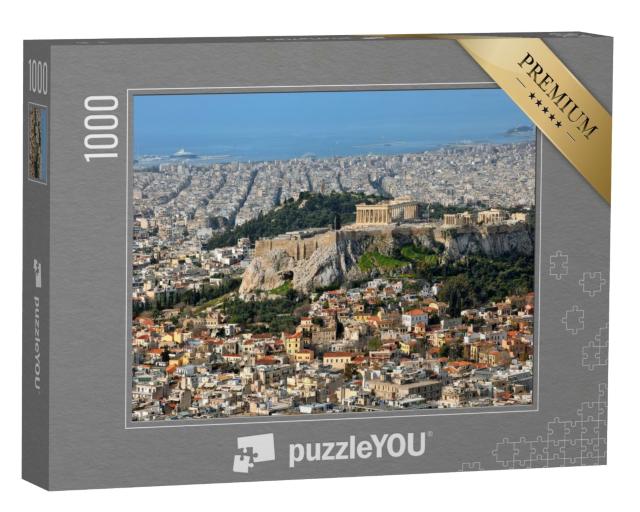Puzzle de 1000 pièces « Vue sur la ville et l'Acropole à Athènes, Grèce »