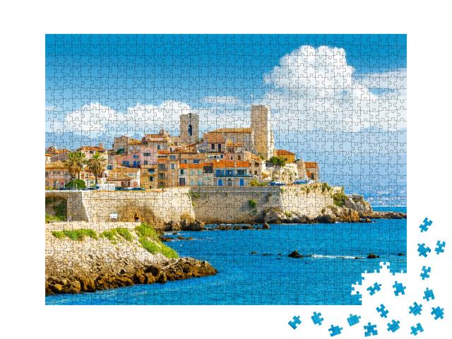 Puzzle de 1000 pièces « Vue panoramique d'Antibes, Provence, France »