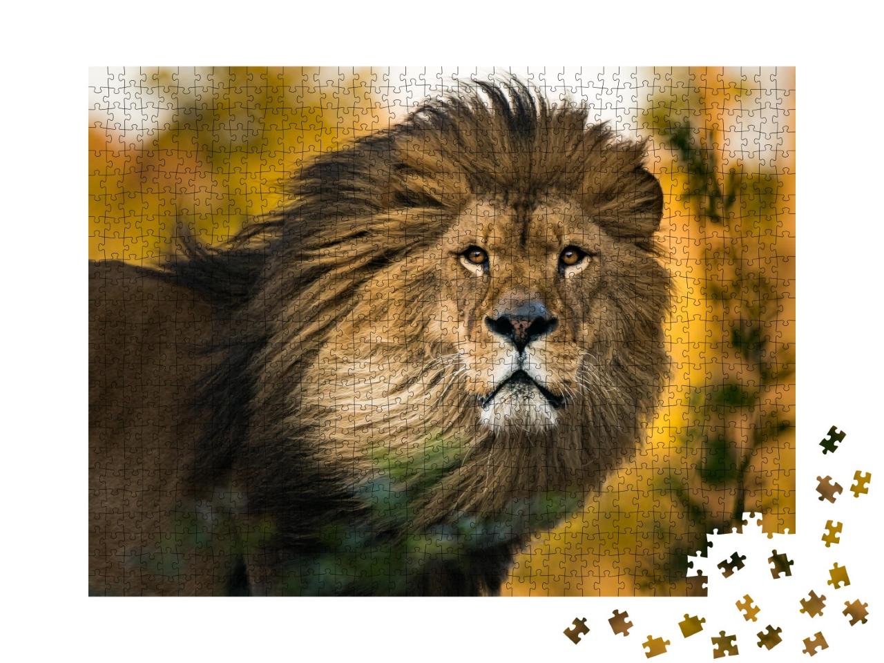 Puzzle de 1000 pièces « Le roi lion : portrait »