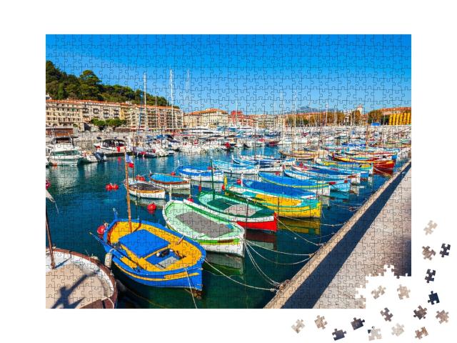 Puzzle de 1000 pièces « Port de Nice avec bateaux et yachts, Cote d'Azur en France »