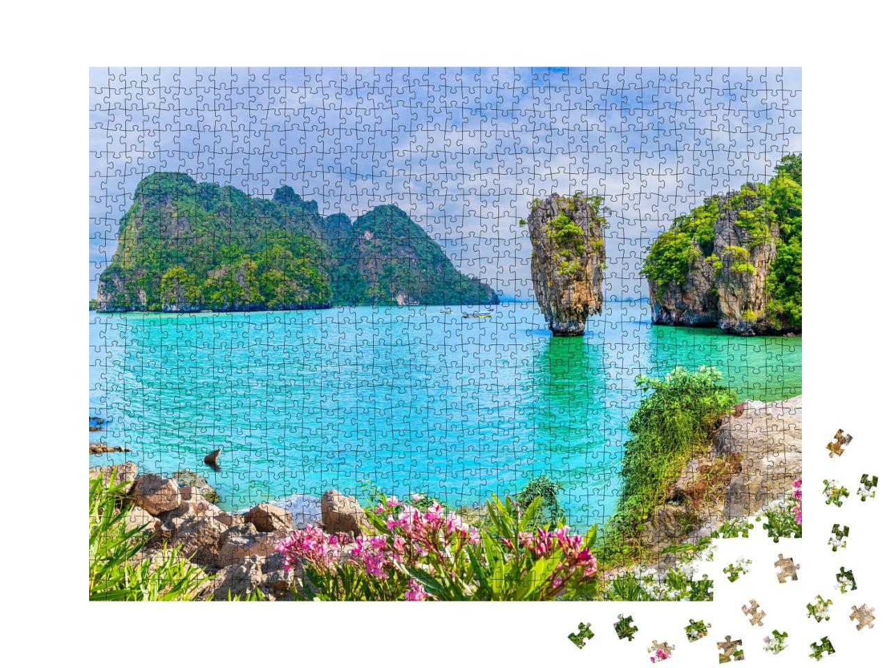 Puzzle de 1000 pièces « L'île de James Bond dans la baie de Phang Nga, Thaïlande »