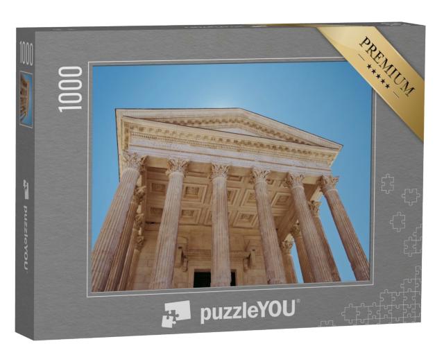 Puzzle de 1000 pièces « Ancien temple romain - Maison Carrée à Nîmes, France »