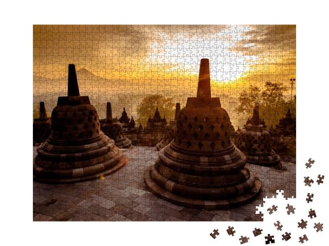 Puzzle de 1000 pièces « Ci-dessus, temple de Borobudur, Yogyakarta, Java, Indonésie »