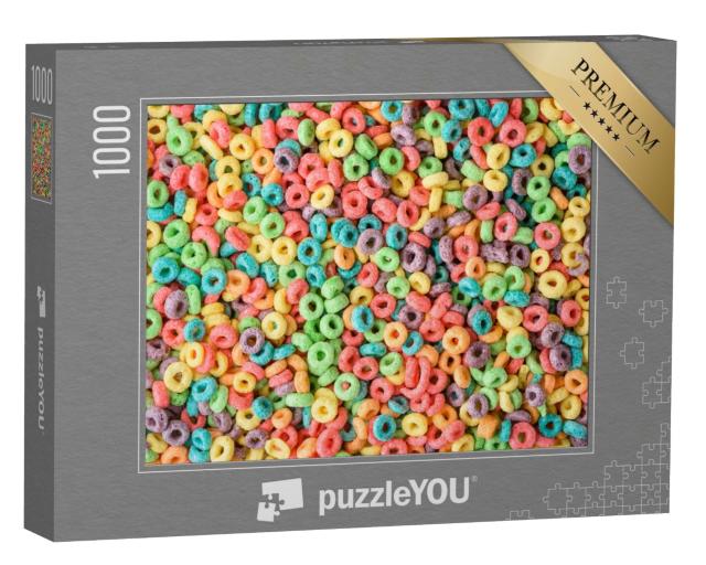 Puzzle de 1000 pièces « Céréales multicolores pour le petit-déjeuner »