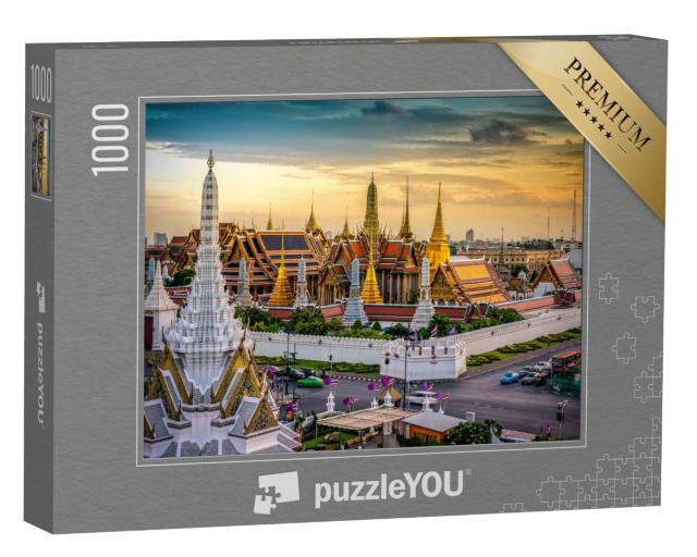 Puzzle de 1000 pièces « Grand Palais au coucher du soleil, Bangkok, Thaïlande »