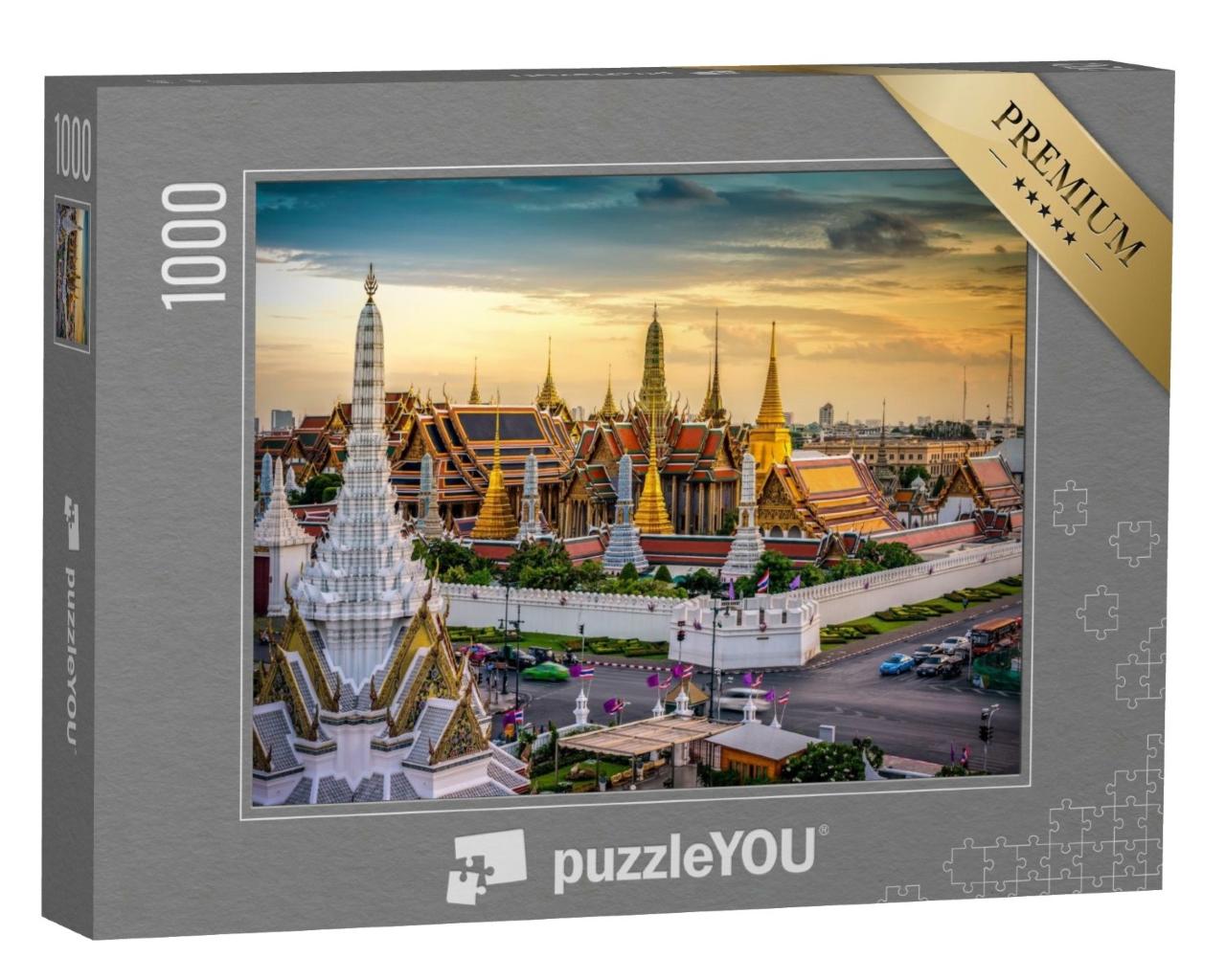 Puzzle de 1000 pièces « Grand Palais au coucher du soleil, Bangkok, Thaïlande »