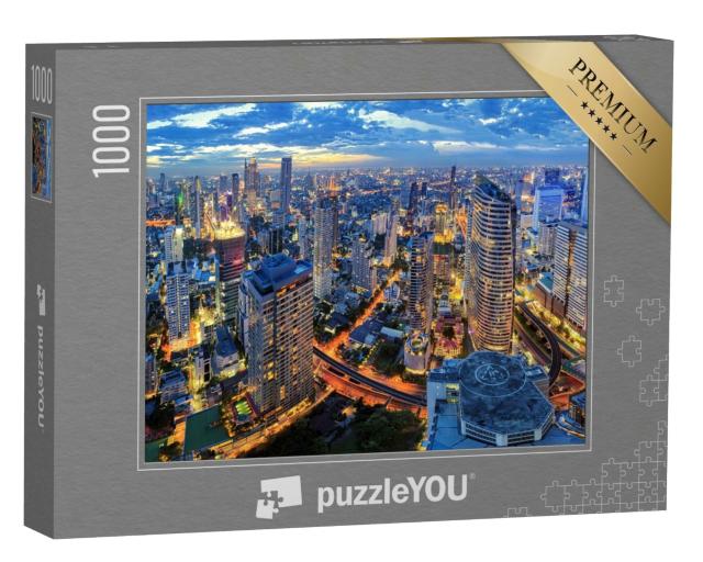 Puzzle de 1000 pièces « Paysage urbain au cœur de Bangkok, Thaïlande »