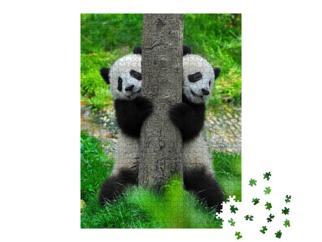 Puzzle de 1000 pièces « Jumeaux pandas »