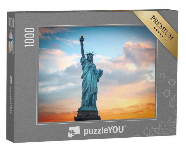 Puzzle de 1000 pièces « Statue de la Liberté dans la lumière du matin »