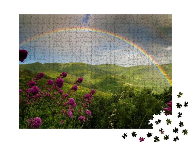 Puzzle de 1000 pièces « Magnifique arc-en-ciel après la tempête »