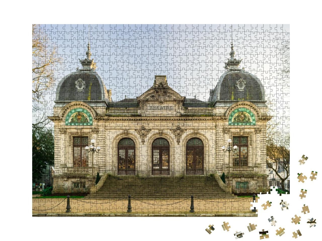 Puzzle de 1000 pièces « Le théâtre de la ville de Quimper en Bretagne France »