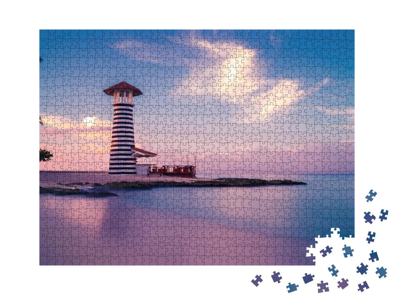 Puzzle de 1000 pièces « Lever de soleil sur la plage de Bayahibe, La Romana, République dominicaine »