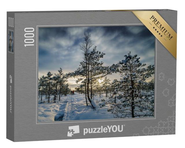 Puzzle de 1000 pièces « Merveilleux hiver, Parc national des Carpates, Ukraine »