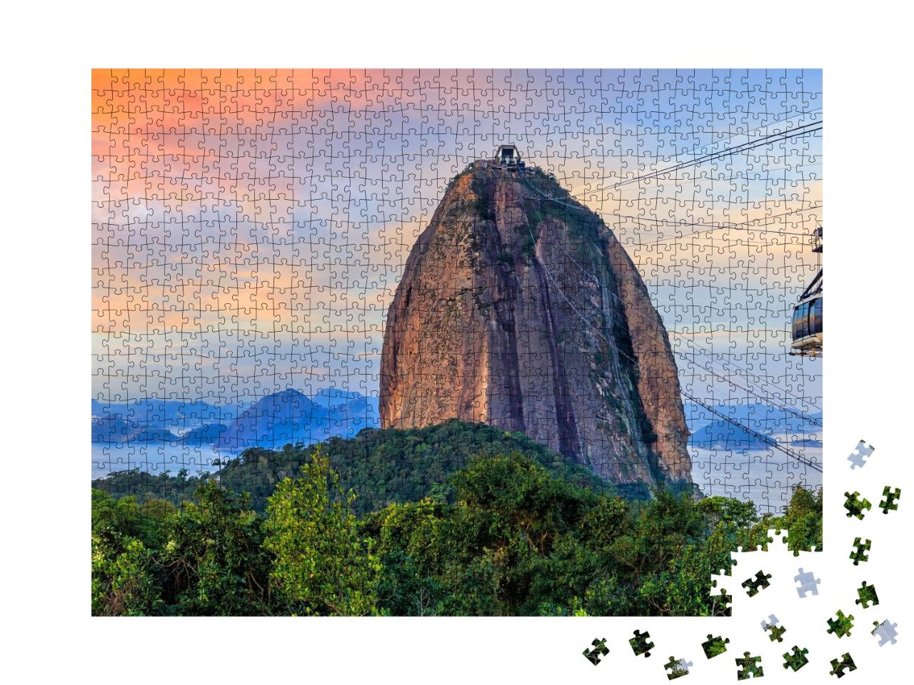 Puzzle de 1000 pièces « Téléphérique et Pain de sucre à Rio de Janeiro »