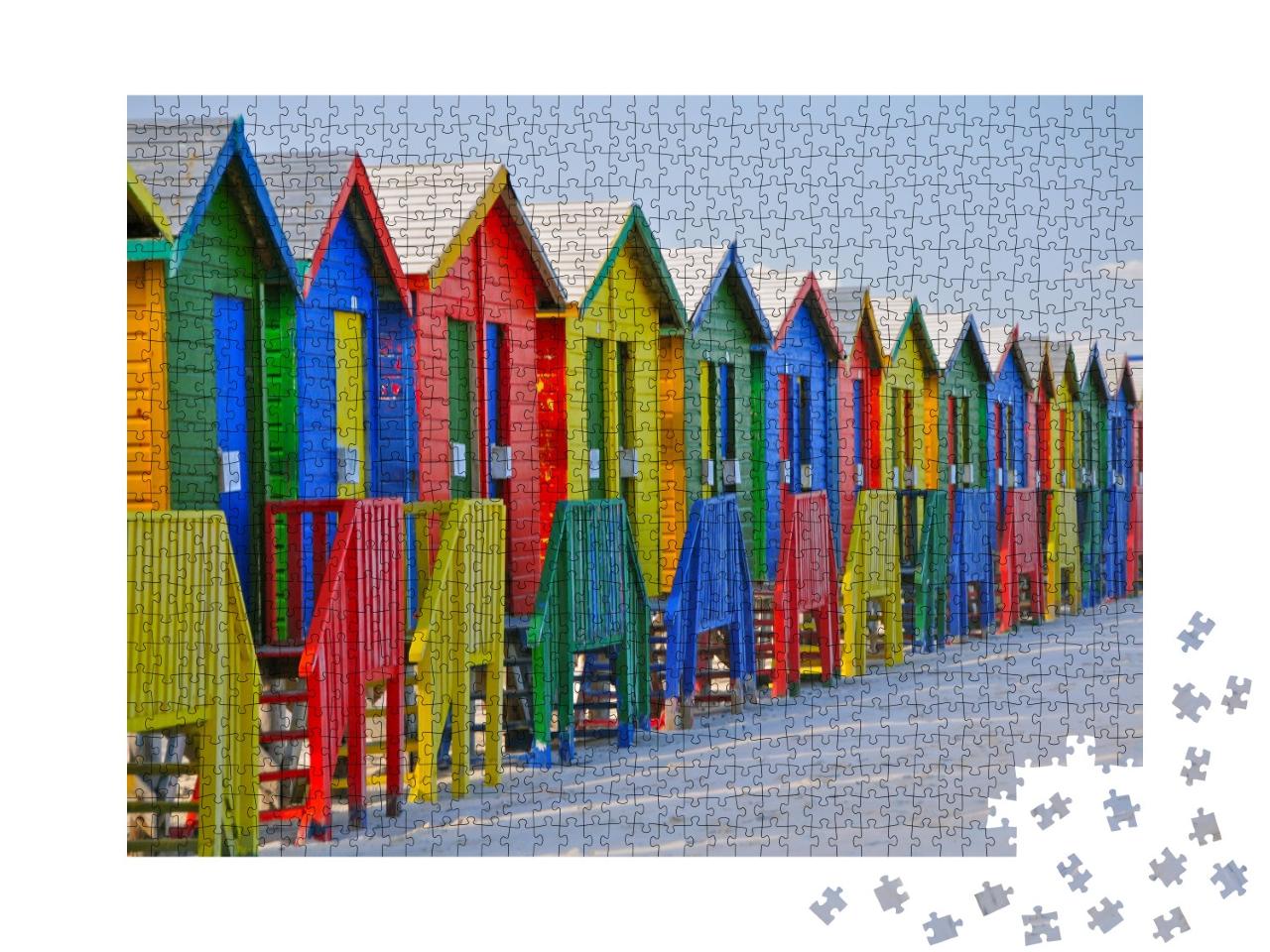 Puzzle de 1000 pièces « Cabines de plage colorées, Le Cap, Afrique du Sud »