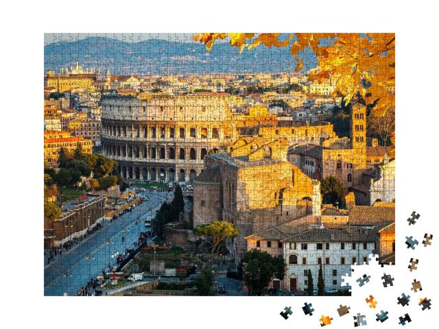Puzzle de 1000 pièces « Impressionnant Colisée à Rome, Italie »