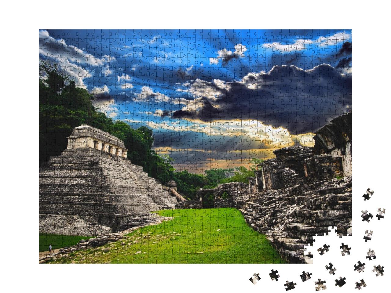 Puzzle de 1000 pièces « Ruines mayas de Palenque, Mexique »