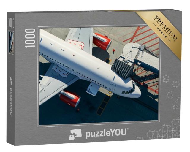 Puzzle de 1000 pièces « Préparation de l'avion avant le départ »