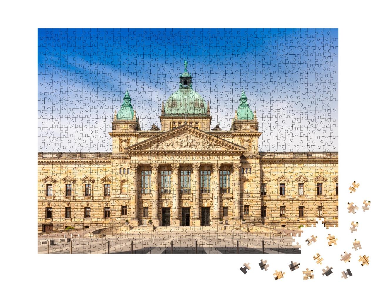 Puzzle de 1000 pièces « Cour d'appel, ville de Leipzig, Saxe, Allemagne »