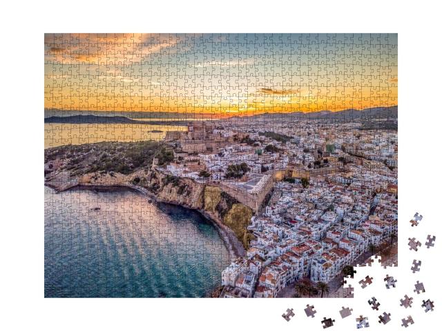 Puzzle de 1000 pièces « Magnifique coucher de soleil sur Ibiza »