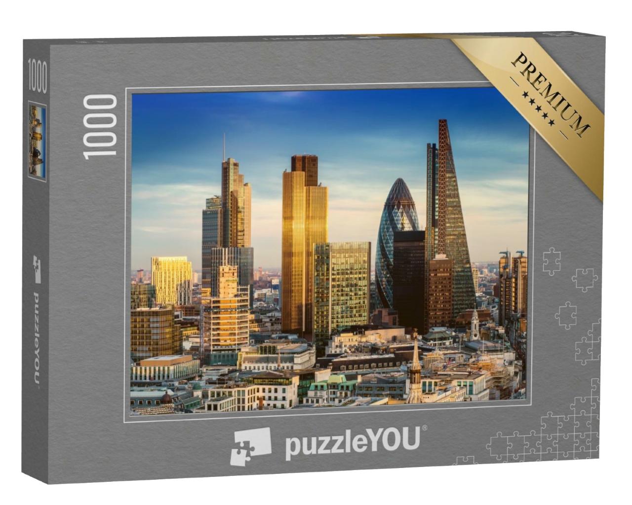 Puzzle de 1000 pièces « Quartier des affaires avec gratte-ciel célèbres, Londres, Angleterre »