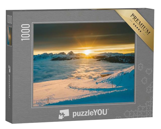 Puzzle de 1000 pièces « Montagnes sur le Kronplatz, Tyrol du Sud, Italie »