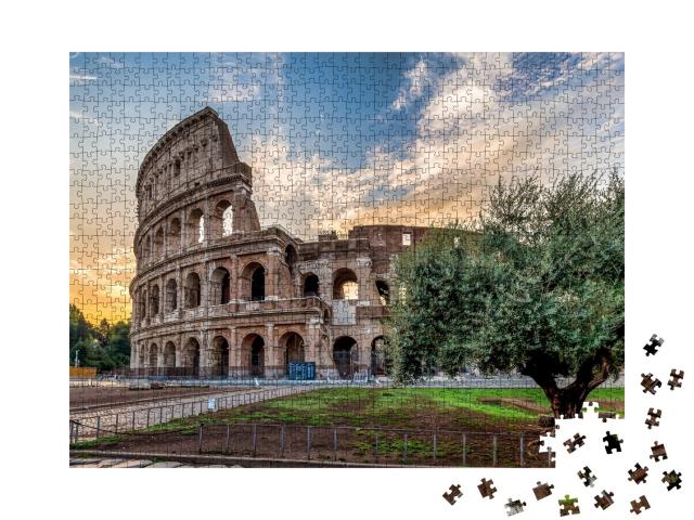 Puzzle de 1000 pièces « Détail du Colisée à Rome, Italie »