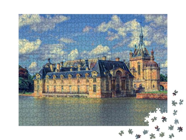 Puzzle de 1000 pièces « dans le style de Paul-Cezanne - Chateau de Chantilly - Collection Puzzle Artistes & Tableaux »