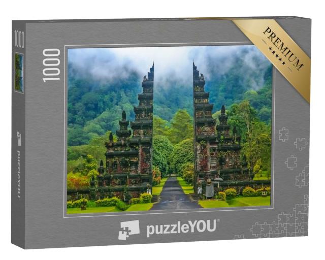 Puzzle de 1000 pièces « Portes d'un des temples hindous de Bali en Indonésie »