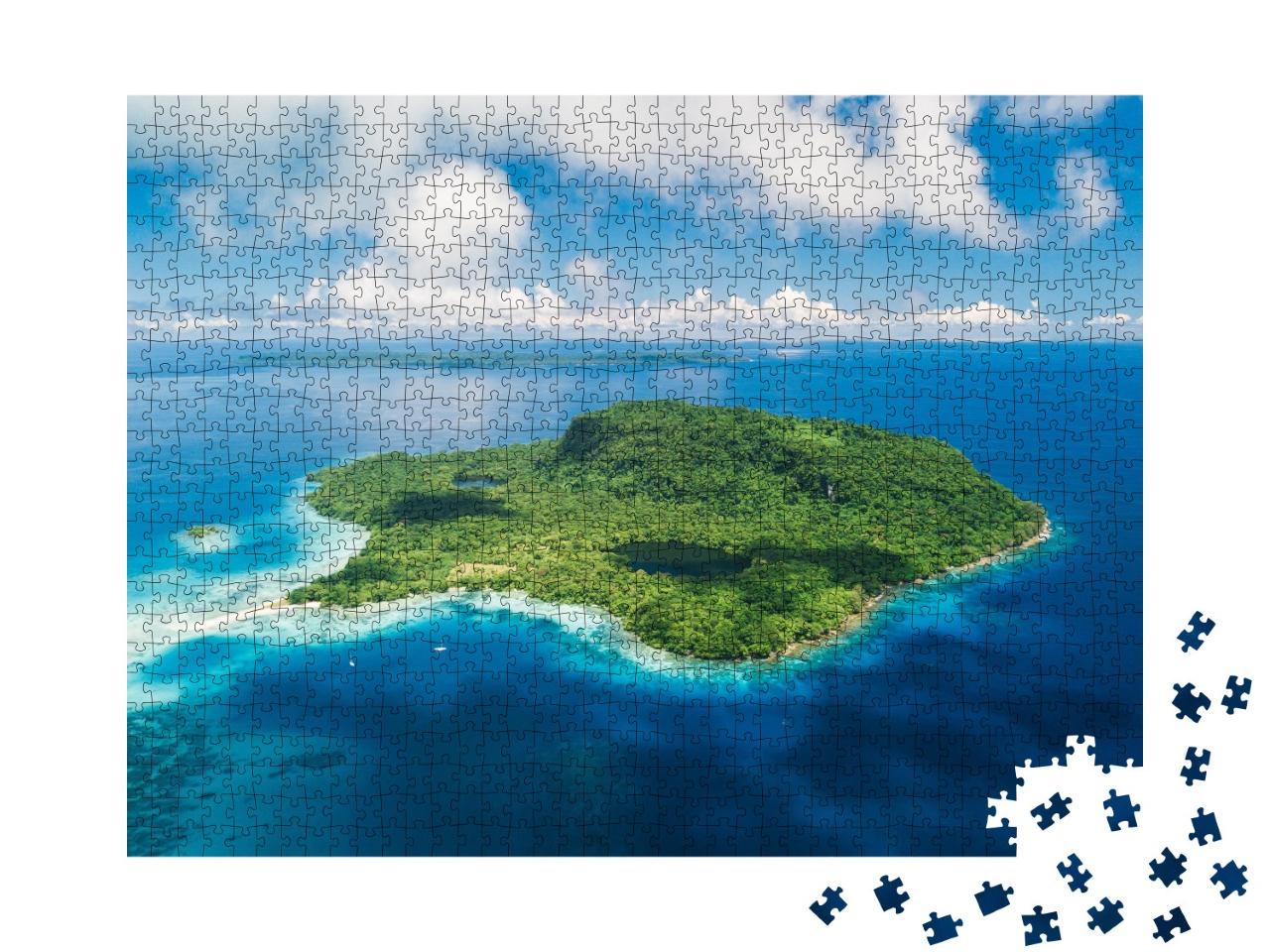 Puzzle de 1000 pièces « Une île paradisiaque isolée au large de Santo, Vanuatu »
