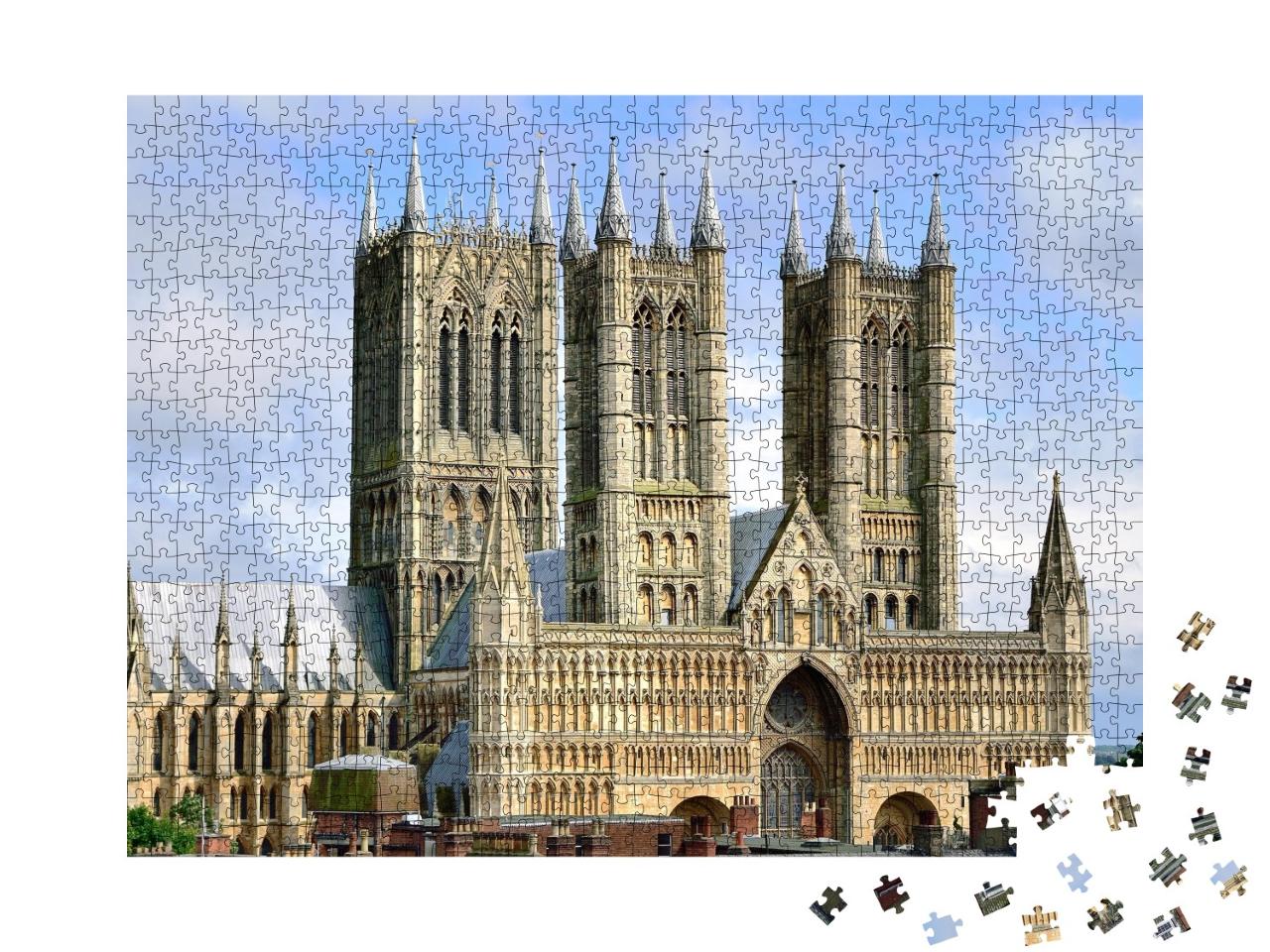 Puzzle de 1000 pièces « Cathédrale de Lincoln en Angleterre »