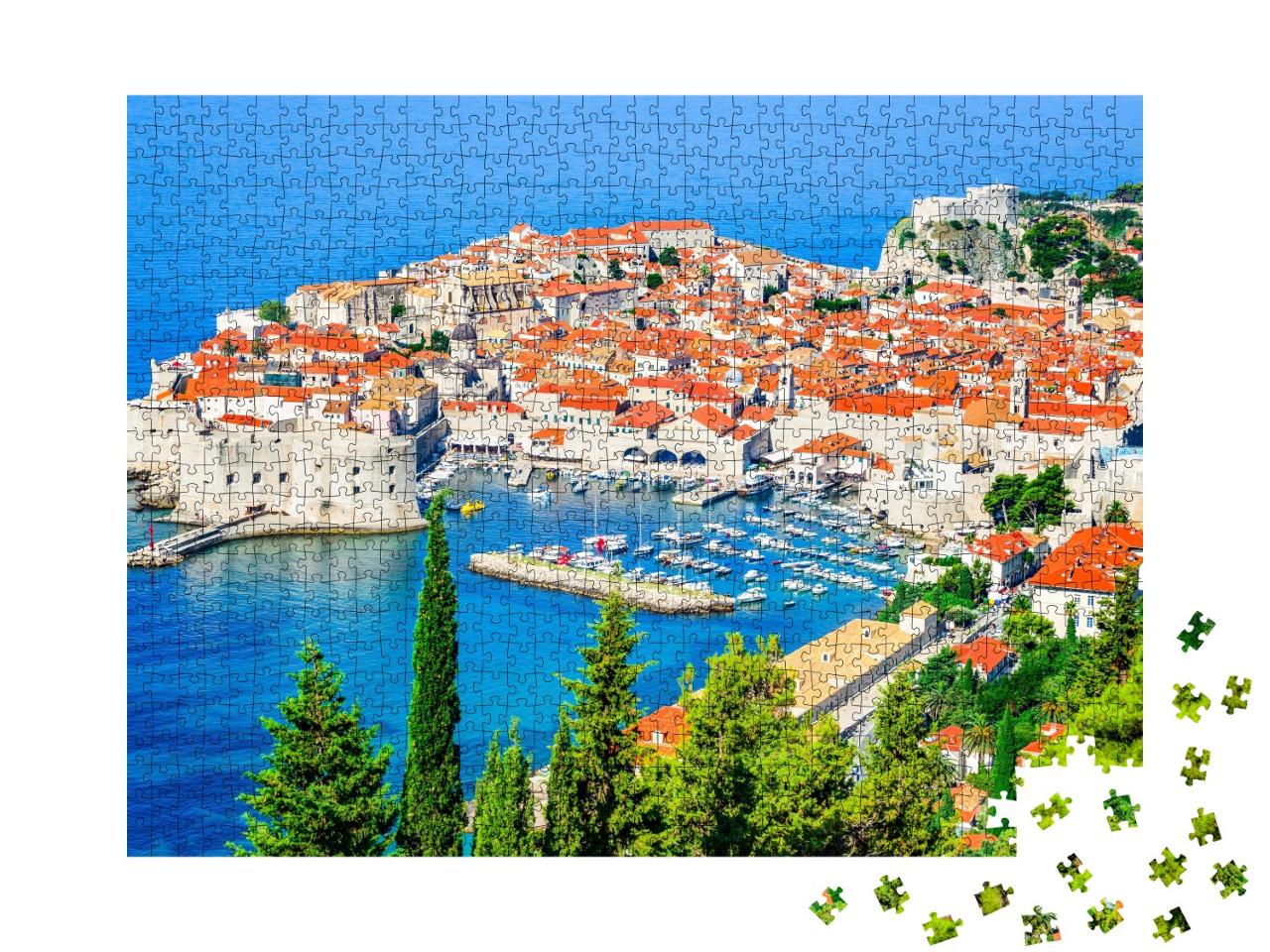 Puzzle de 1000 pièces « Magnifique Dubrovnik sur la mer Adriatique en Croatie »