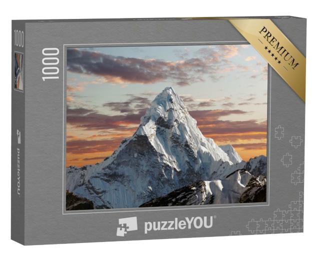 Puzzle de 1000 pièces « Ama Dablam sur l'Everest le soir, Himalaya, Népal »