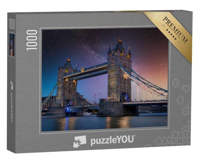 Puzzle de 1000 pièces « Nuit étoilée claire au-dessus du Tower Bridge à Londres »