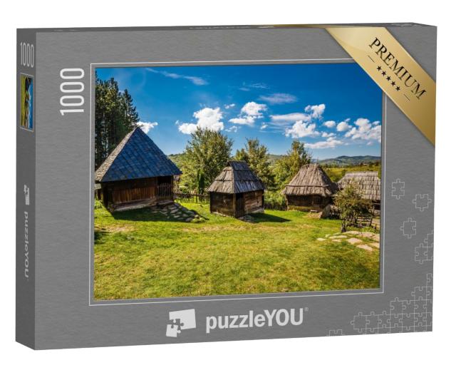 Puzzle de 1000 pièces « Village ethnique de Sirogojno - Zlatibor, Serbie »