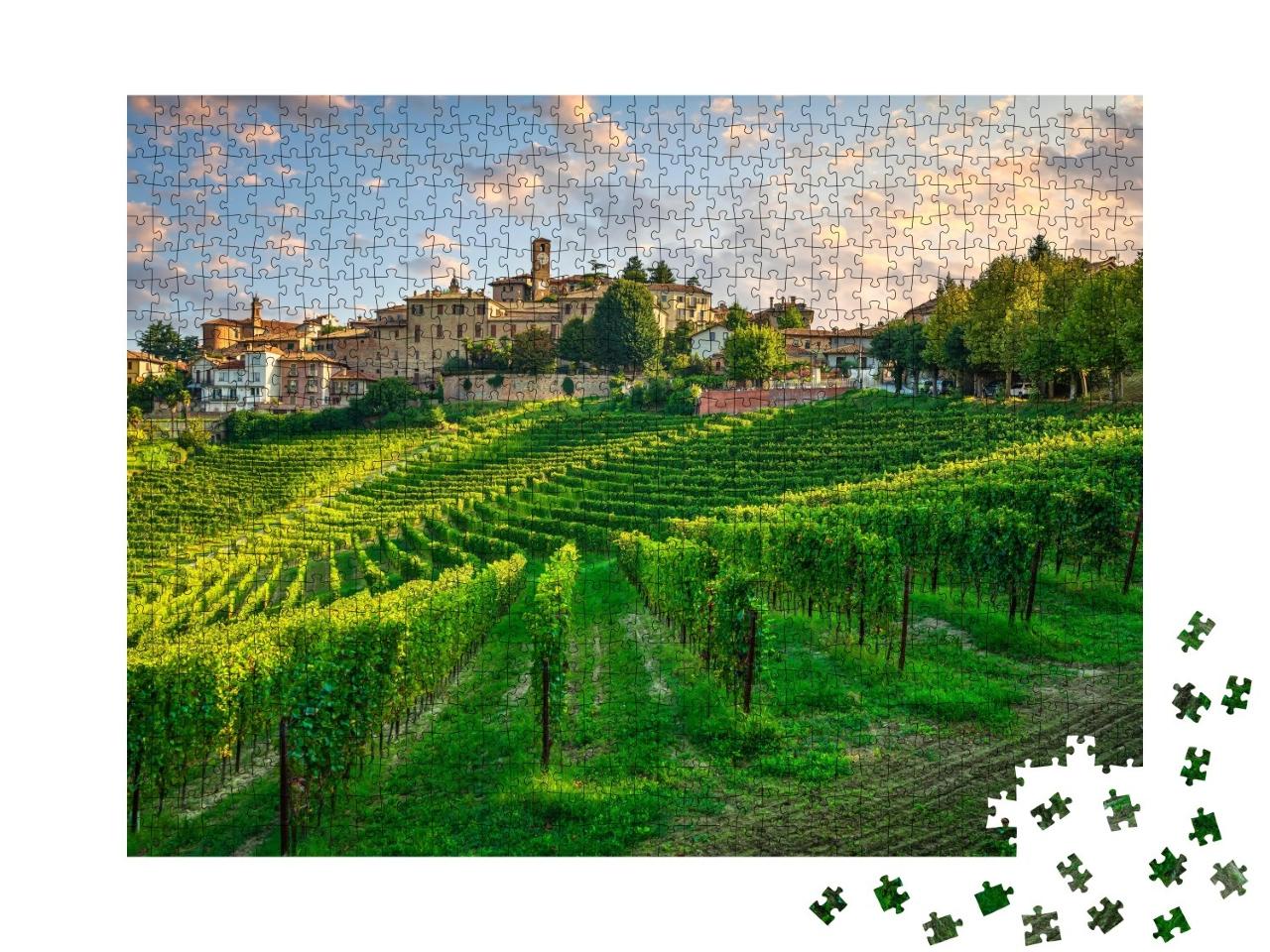 Puzzle de 1000 pièces « Le village de Neive et les vignobles des Langhe »