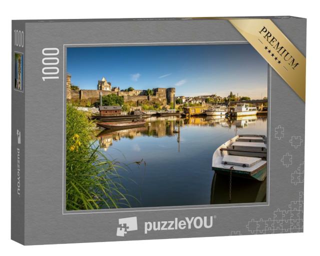 Puzzle de 1000 pièces « Ville d'Angers en France, paysage touristique et château sur la Loire. »