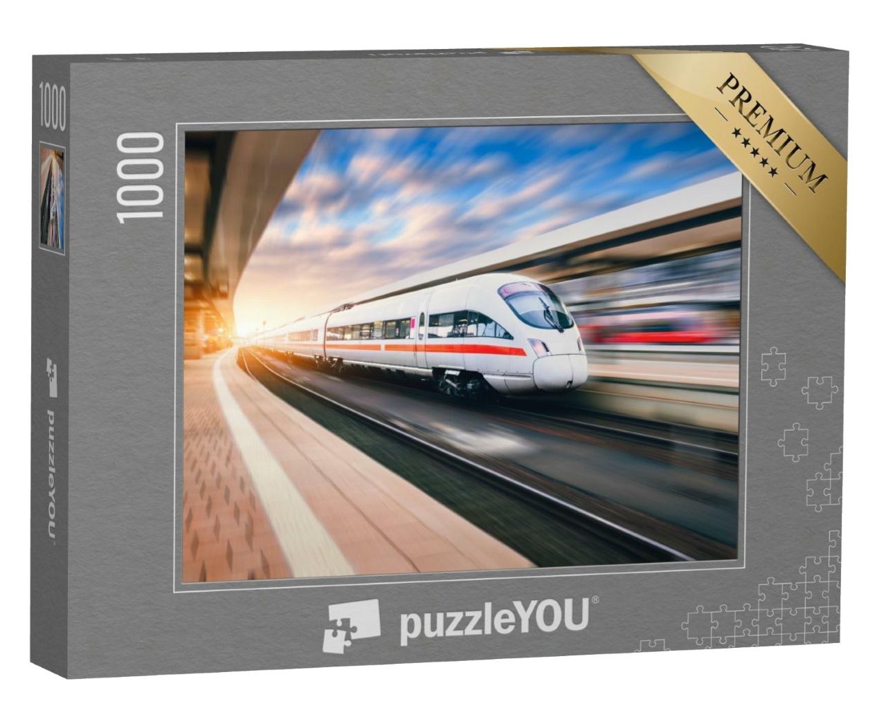 Puzzle de 1000 pièces « ICE lors de son passage en gare »