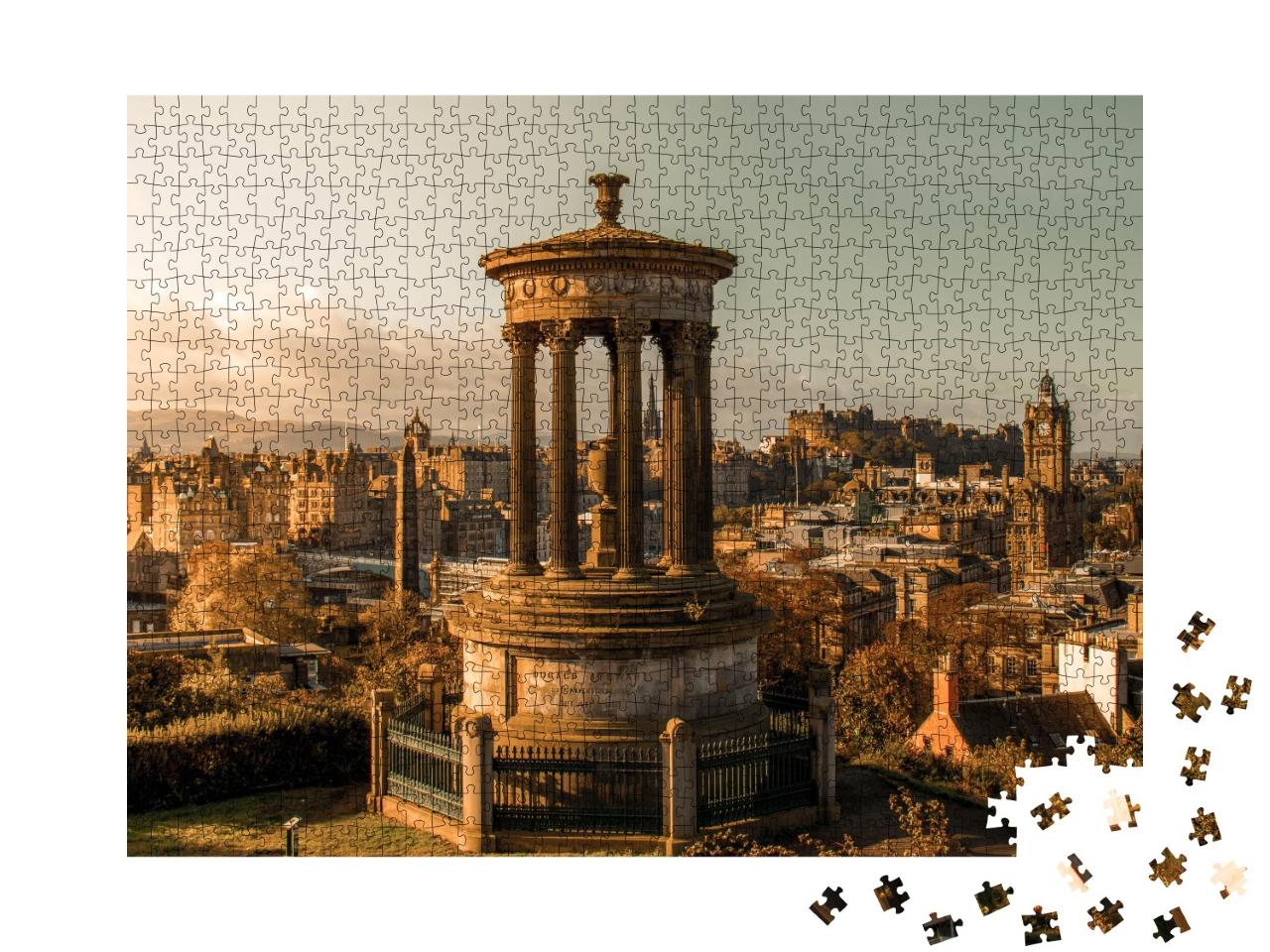 Puzzle de 1000 pièces « Journée d'automne ensoleillée à Édimbourg »