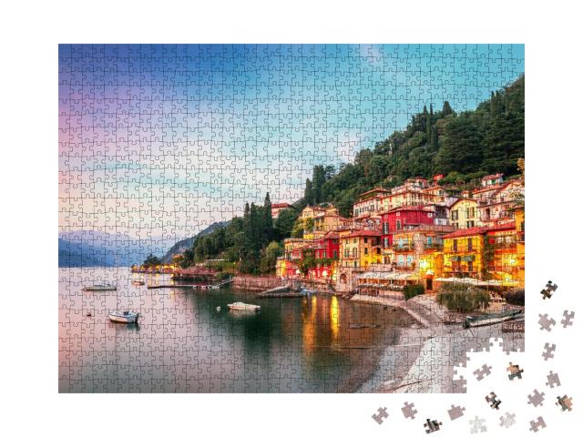 Puzzle de 1000 pièces « Charmante Varenna sur le lac de Côme, Italie »