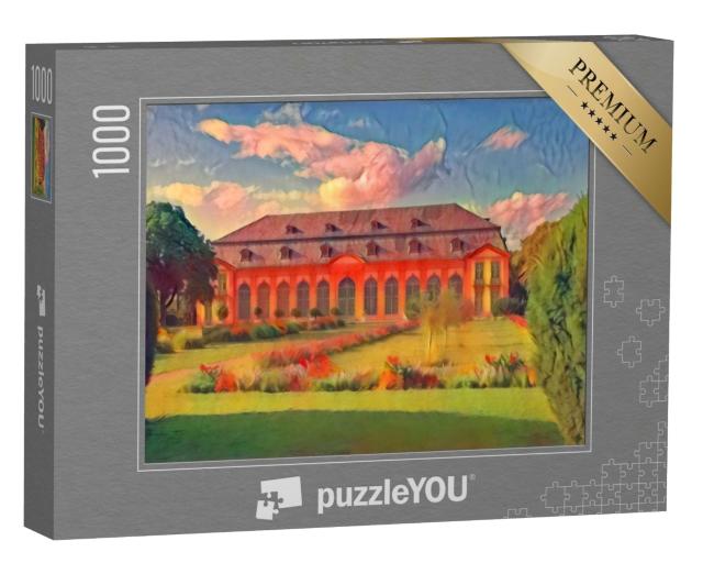Puzzle de 1000 pièces « dans le style artistique de Franz Marc - Altes Haus à Darmstadt, Hesse, Allemagne »