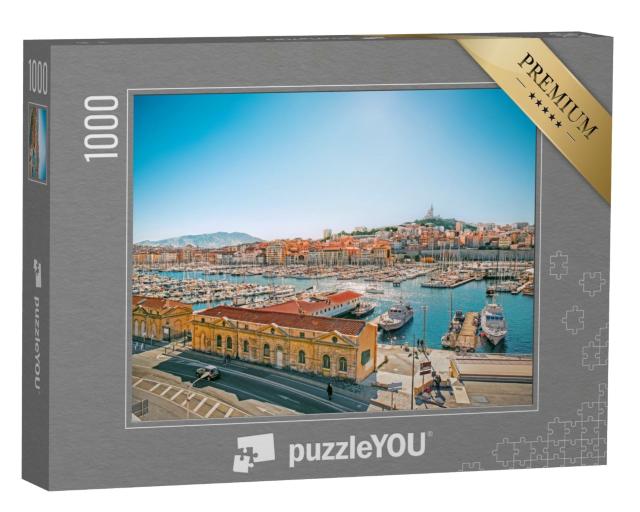 Puzzle de 1000 pièces « Vue de la ville du Vieux Port, Marseille, Provence, France »