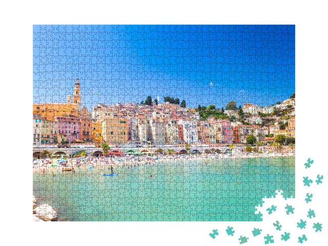 Puzzle de 1000 pièces « Menton, Méditerranée sur la Côte d'Azur en France »