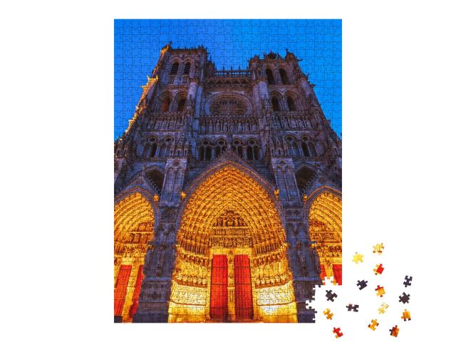Puzzle de 1000 pièces « Cathédrale Notre-Dame d'Amiens. Amiens, Nord-Pas-de-Calais-Picardie, France. »