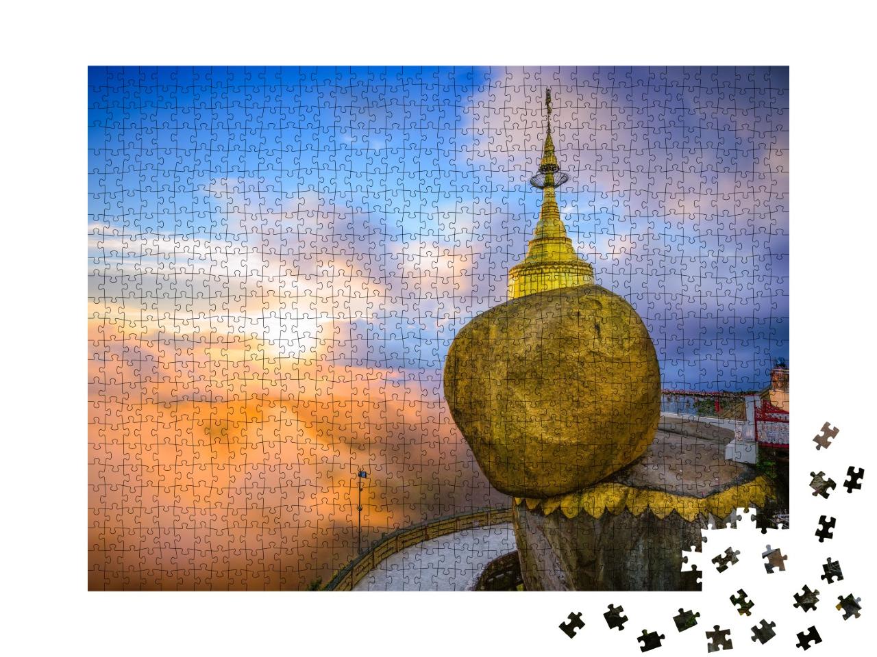 Puzzle de 1000 pièces « Rocher d'or de Kyaiktiyo, Myanmar »