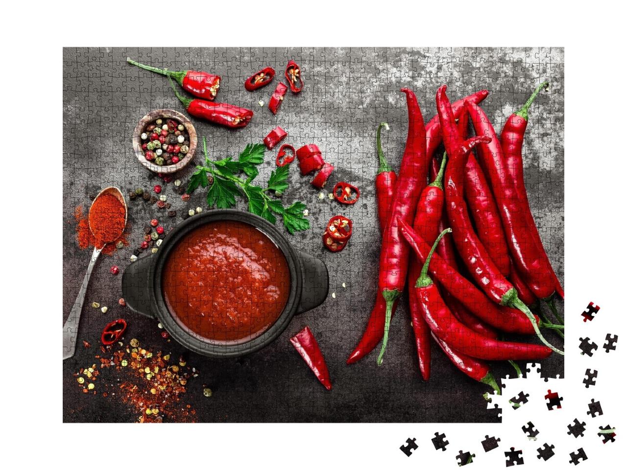 Puzzle de 1000 pièces « Sauce piquante au chili, ketchup »