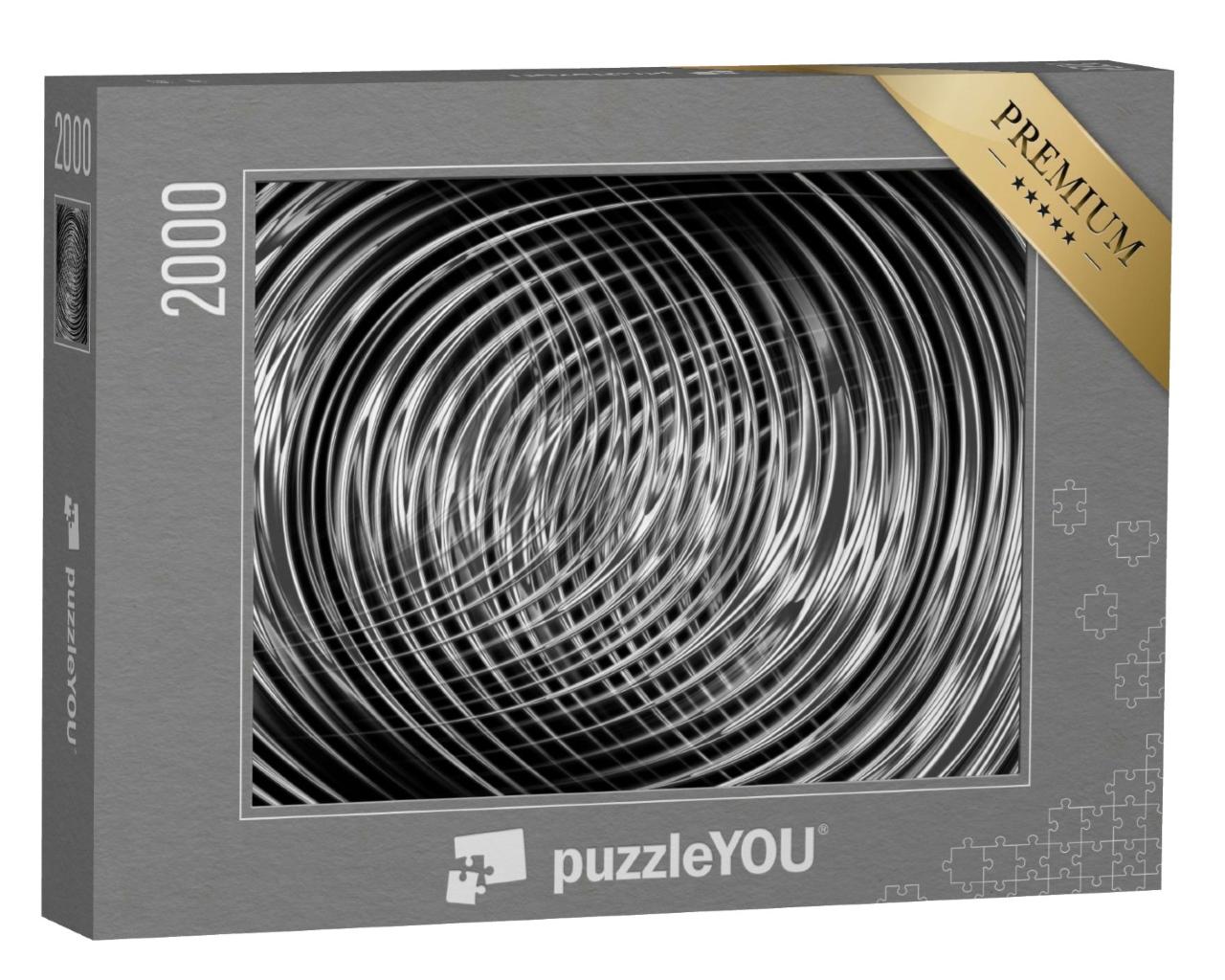 Puzzle de 2000 pièces « Design linéaire en argent et noir »