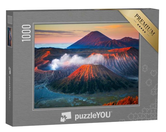 Puzzle de 1000 pièces « Le mont Bromo est un volcan actif qui fait partie du massif du Tengger en Indonésie. »